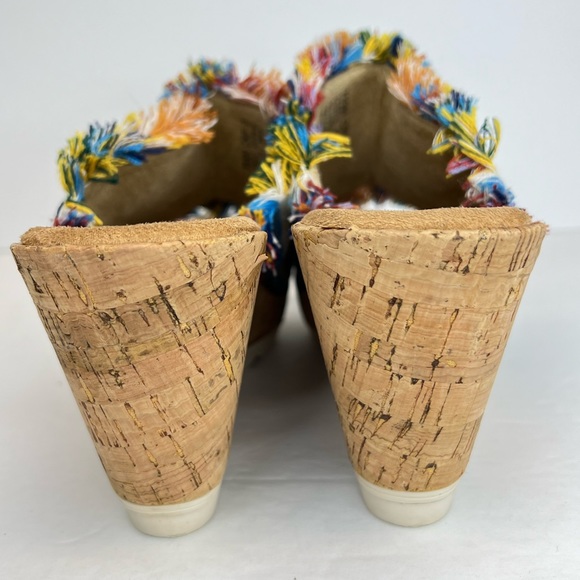 Minnetonka Womens York Cortez Aztec Peep Toe Platform Wedge Sandals Sz 7 Cute! - Picture 4 of 11